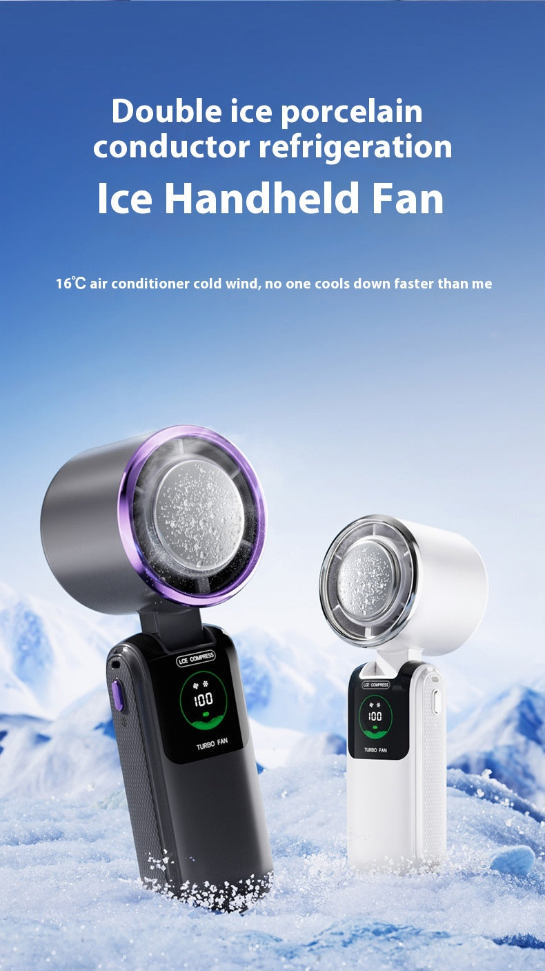 Ice Pack High-Speed Handheld and Hanging Neck Electric Fan