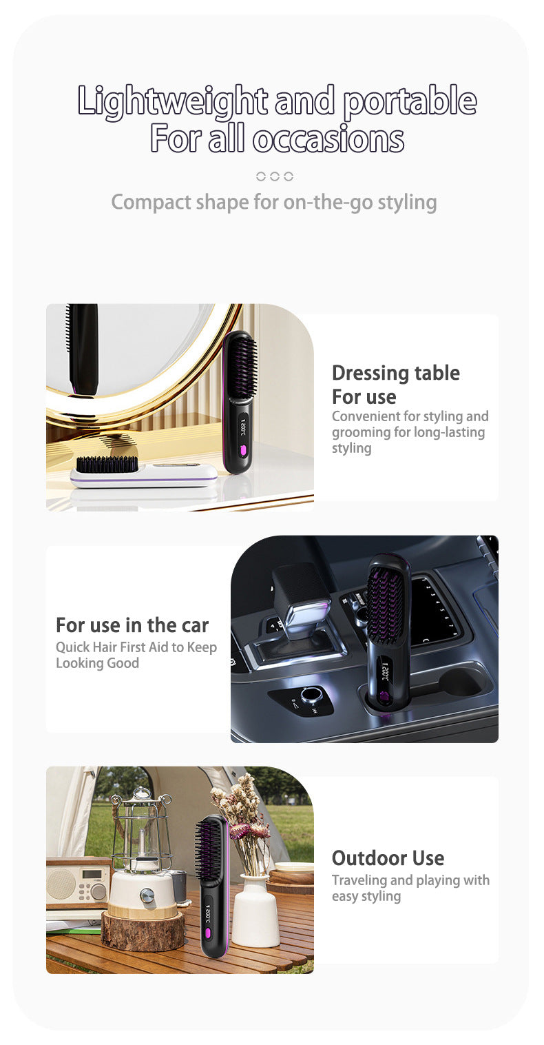 2 In 1 Straight Hair Comb Wireless