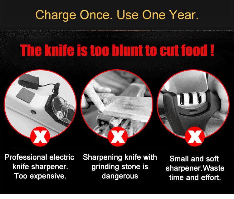 USB Rechargeable Electric Knife Sharpener