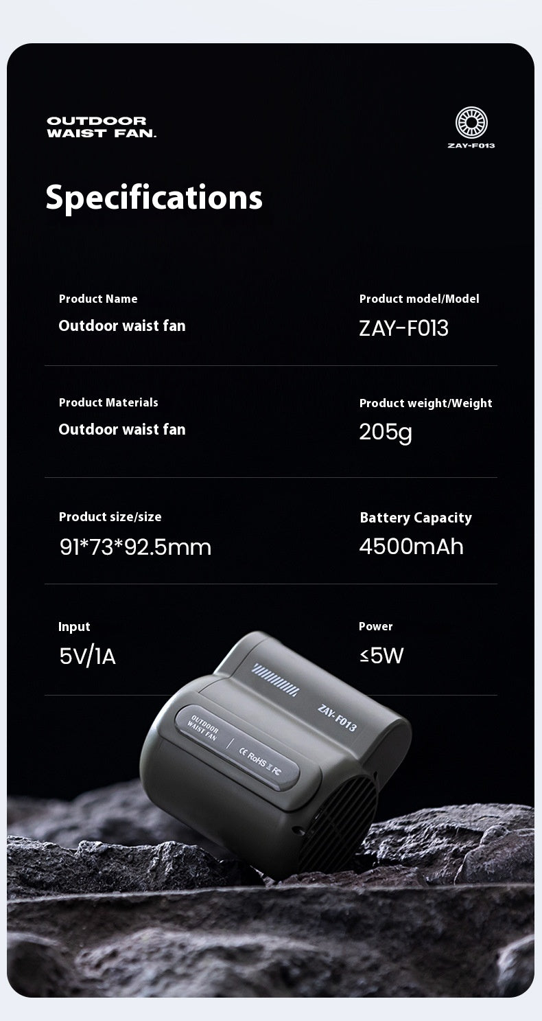 Portable Large Wind Usb Charging Cooling Air Fan