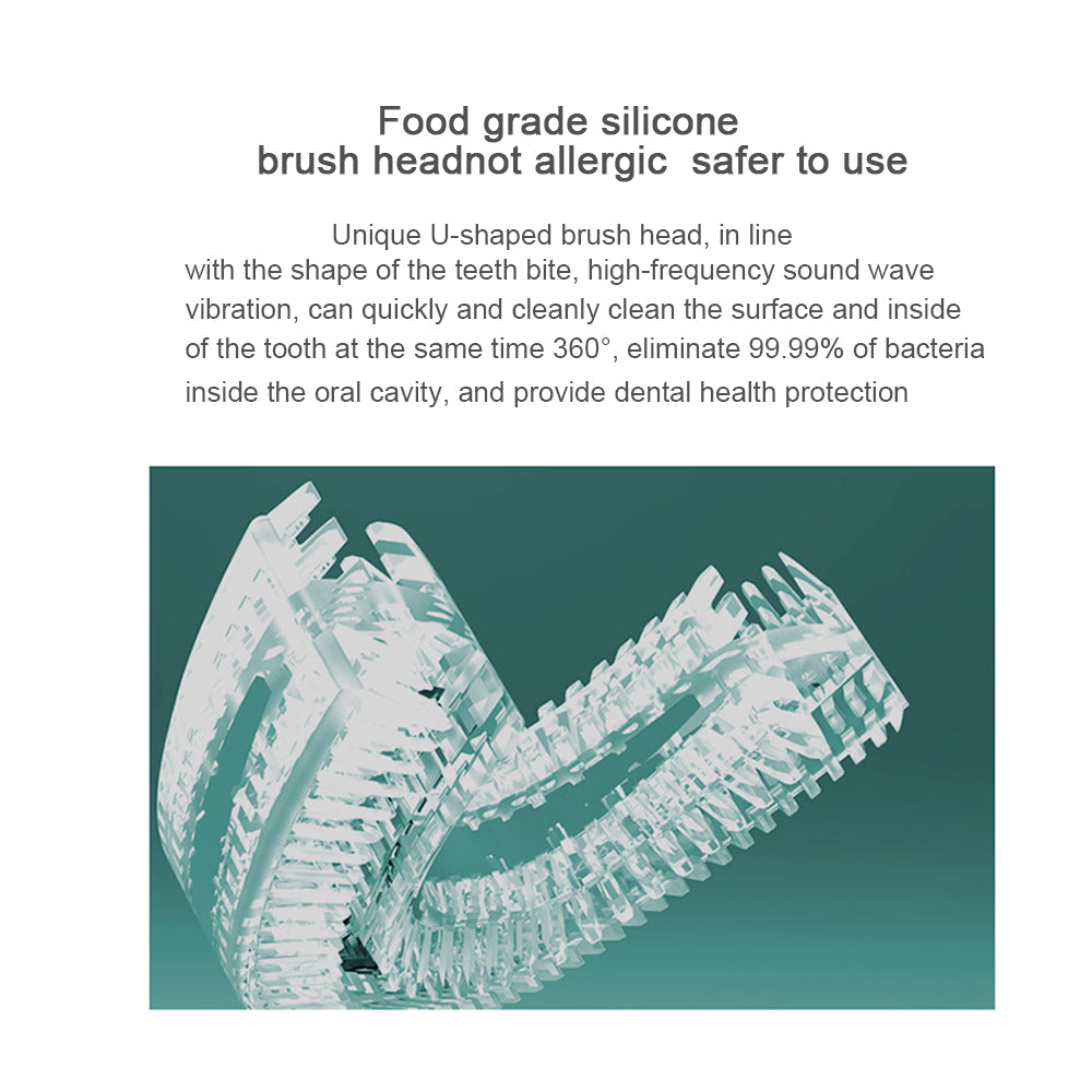 360 Degrees Intelligent Automatic Electric Waterproof Whitening Blue Light Toothbrush