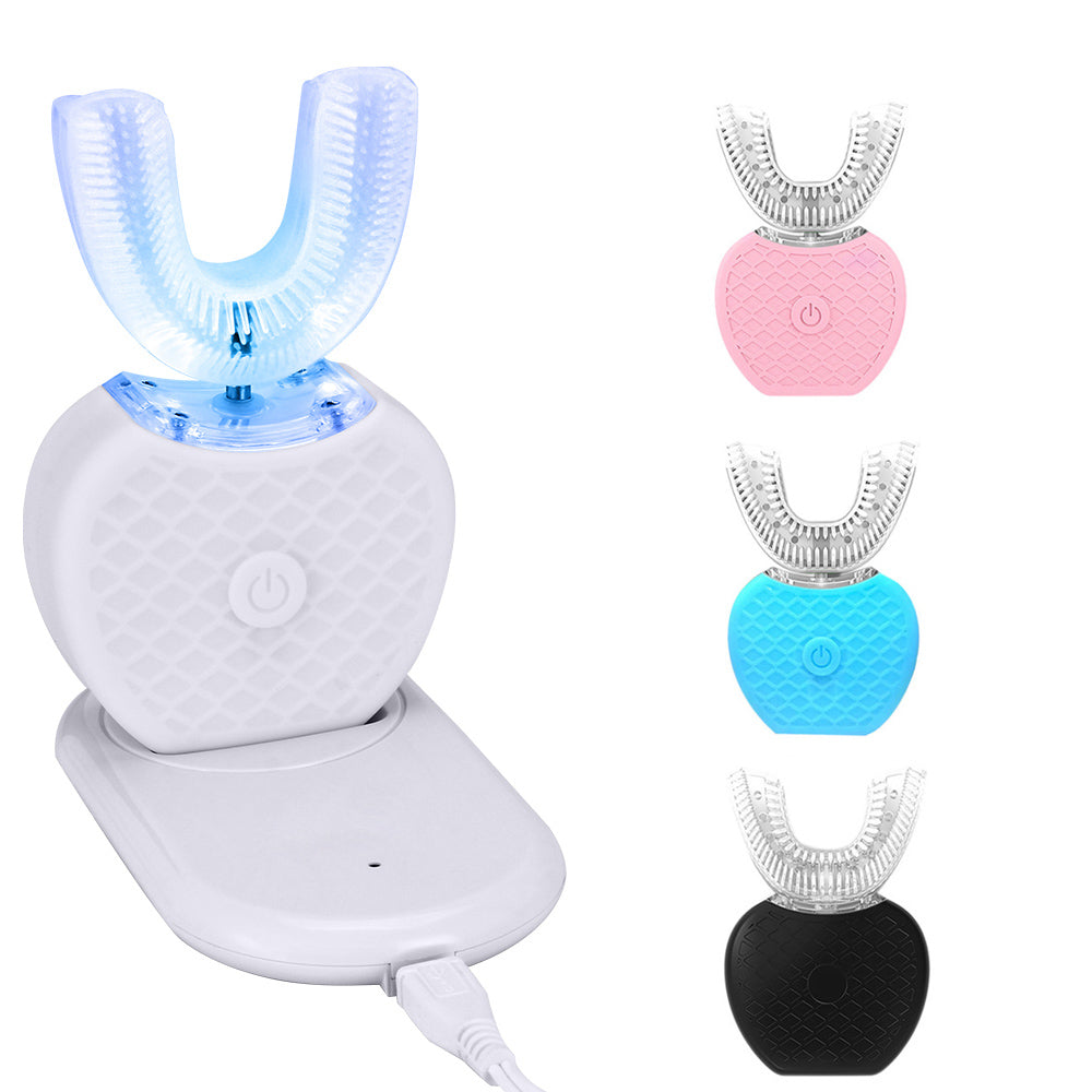 360 Degrees Intelligent Automatic Electric Waterproof Whitening Blue Light Toothbrush