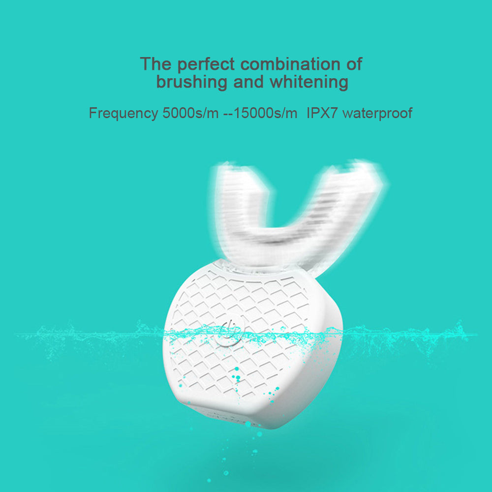 360 Degrees Intelligent Automatic Electric Waterproof Whitening Blue Light Toothbrush