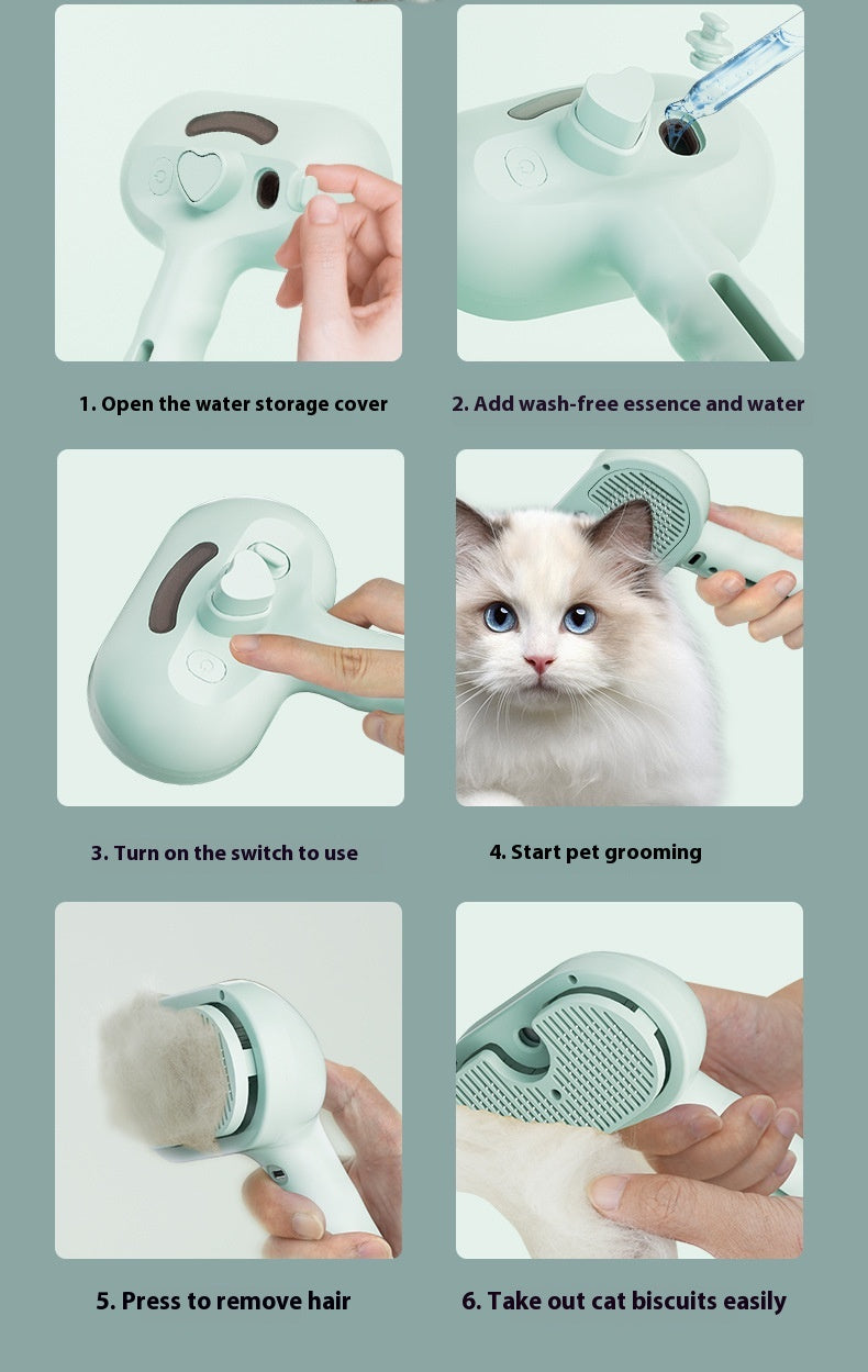 Pets Spray Hair Cleaning Grooming Water Brush