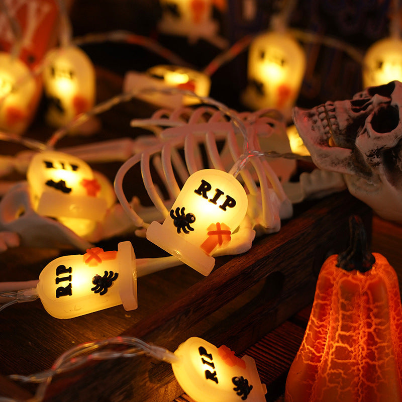 Halloween Lighting Chain Pumpkin Ghost Bat Indoor And Outdoor Home Decoration