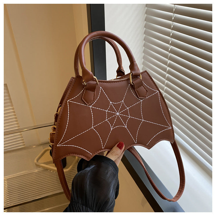 Halloween Spider Web Shoulder Bag With Handle