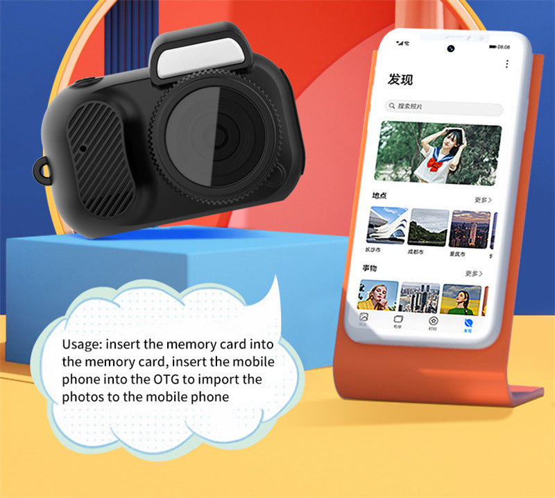 Retro Mini Camera With Screen 1080p HD Portable Camera Video