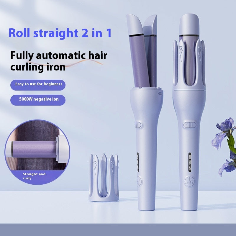 2 In 1 Automatic Hair Curler Negative Ion Electric Ceramic Straightener