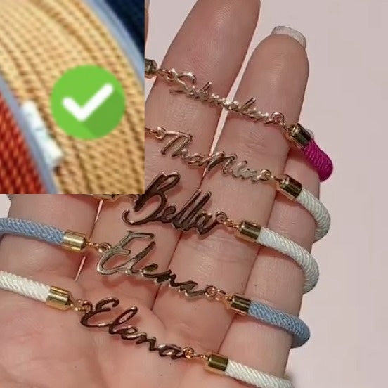 Custom Name Adjustable Rope Bracelet