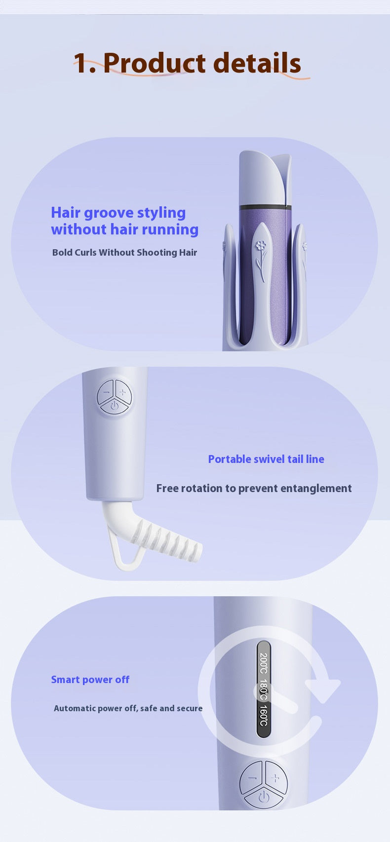 2 In 1 Automatic Hair Curler Negative Ion Electric Ceramic Straightener