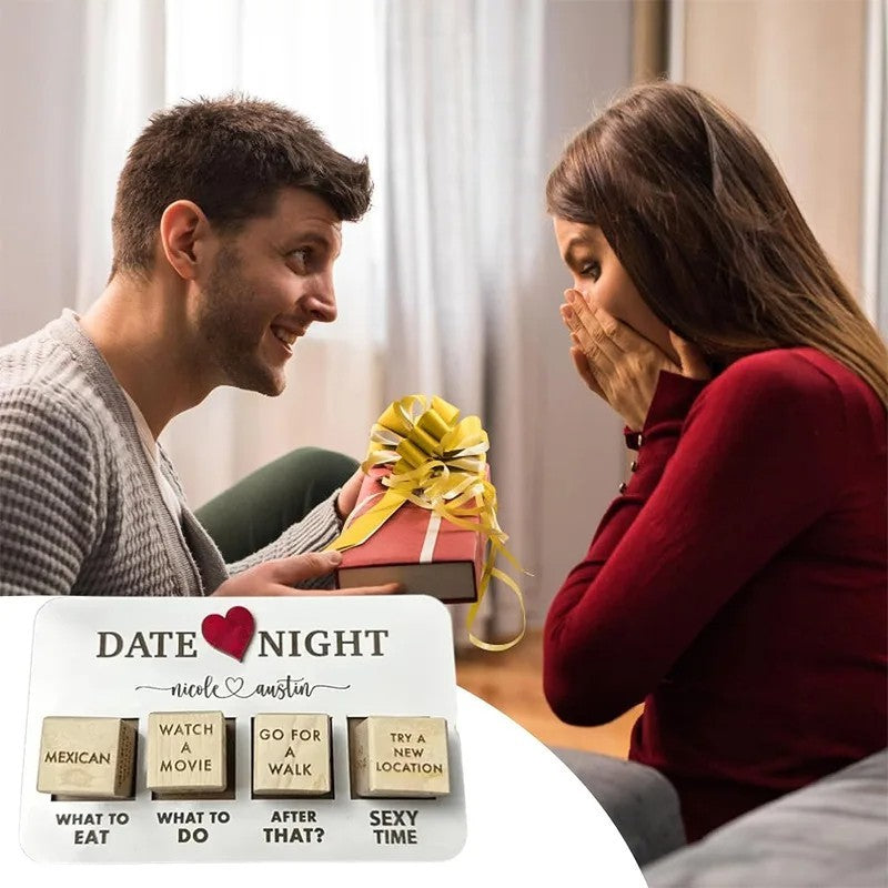 Wooden Date Night Ideas Game Dice Romantic Couple