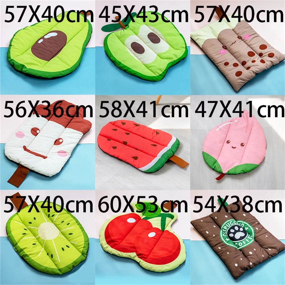 Cooling Mat Summer Fruit Pet Beds