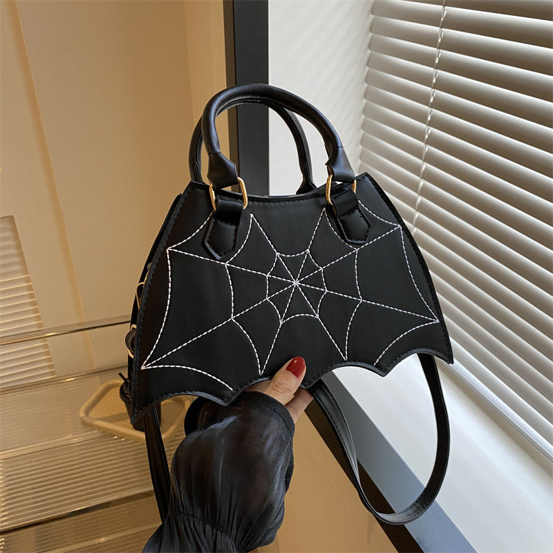 Halloween Spider Web Shoulder Bag With Handle