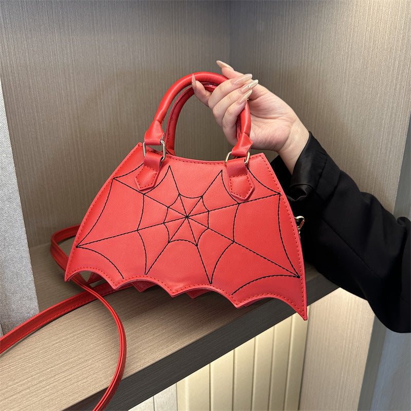 Halloween Spider Web Shoulder Bag With Handle