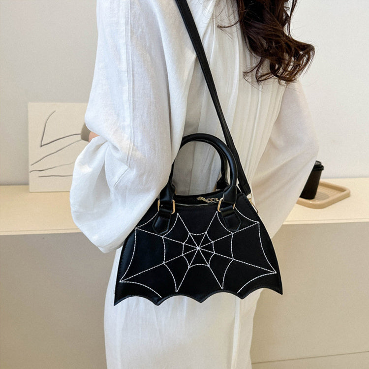 Halloween Spider Web Shoulder Bag With Handle
