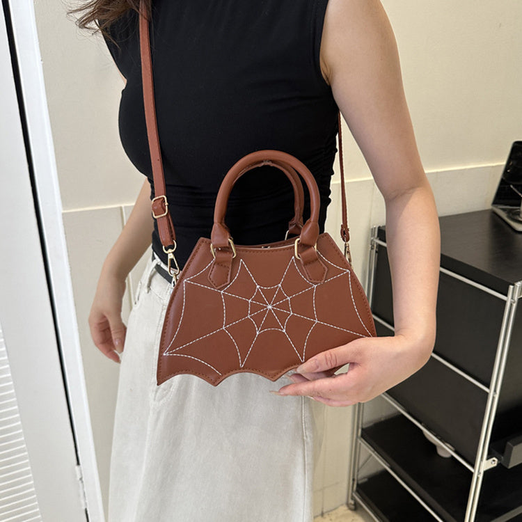 Halloween Spider Web Shoulder Bag With Handle