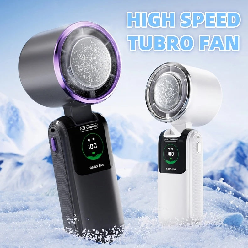 Ice Pack High-Speed Handheld and Hanging Neck Electric Fan