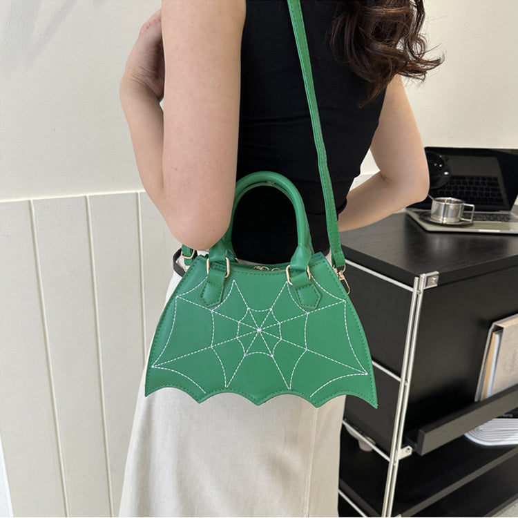 Halloween Spider Web Shoulder Bag With Handle