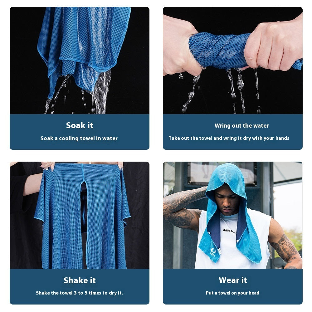 Quick Drying Sports U-shaped Hoodie Cooling Towel