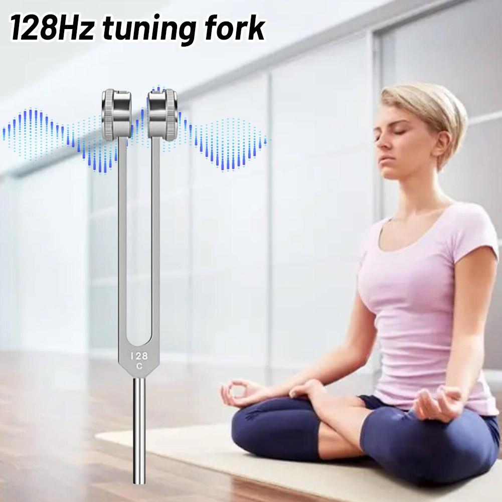 128 Hz Weighted Bio-Acoustic Tuning Fork For Healing Chakra,Sound Therapy,Relieve Stress
