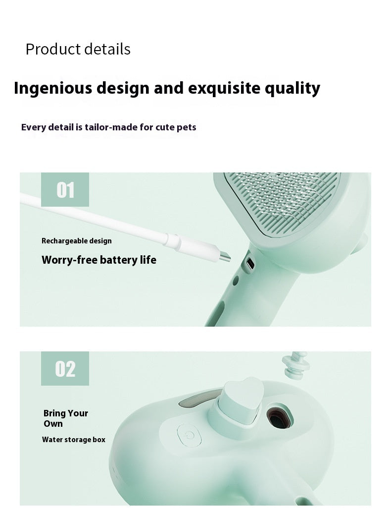 Pets Spray Hair Cleaning Grooming Water Brush