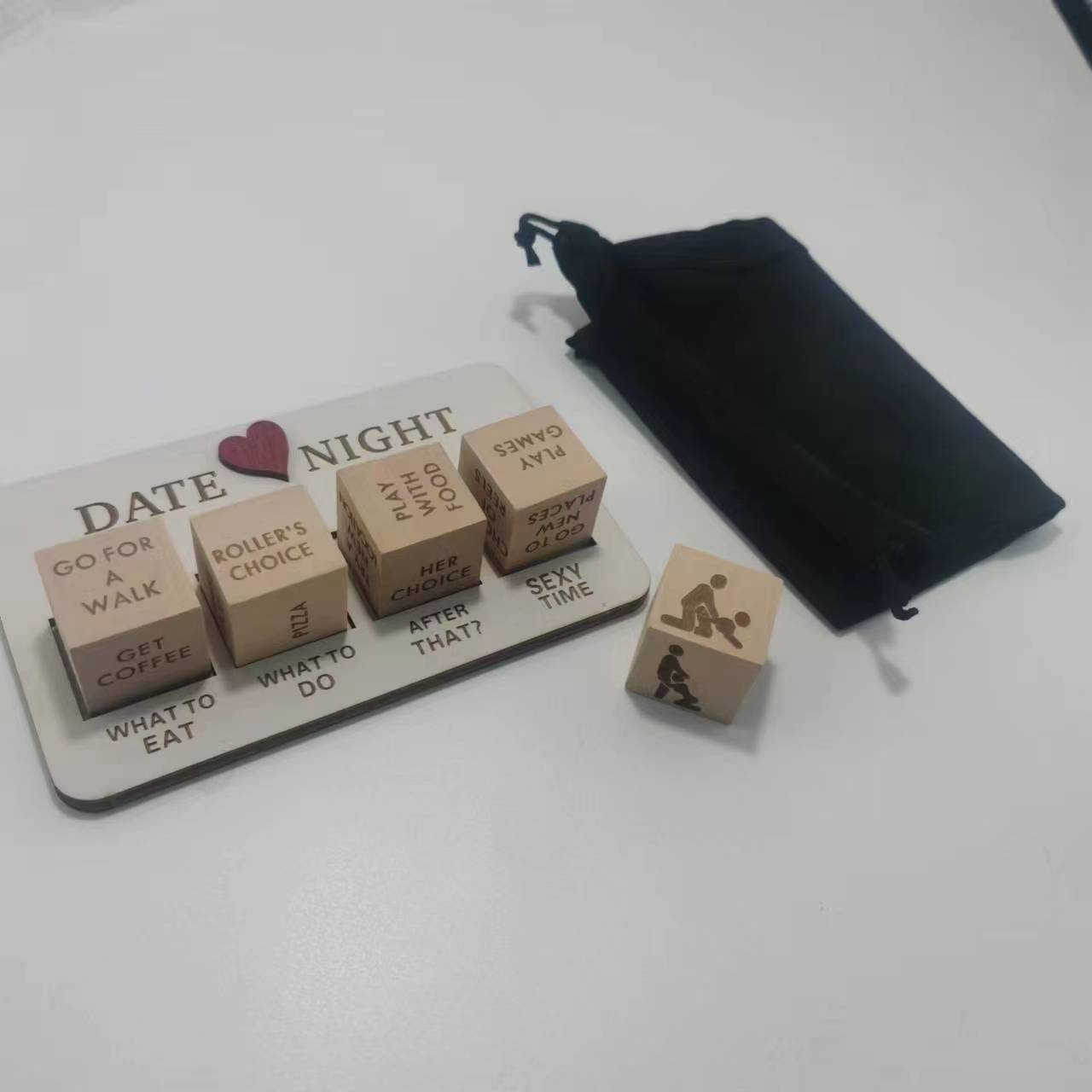 Wooden Date Night Ideas Game Dice Romantic Couple