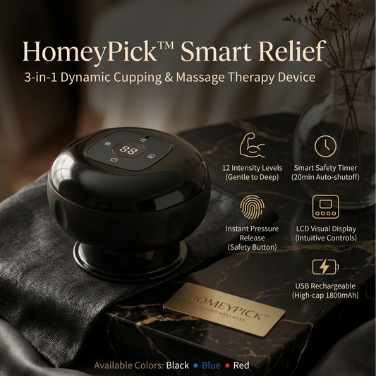 HomeyPick™ Smart Relief - 3-in-1 Dynamic Cupping & Massage Therapy Device