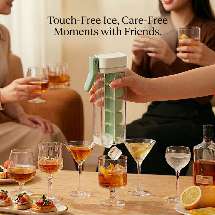 HomeyPick™ One-Hand Press Ice Maker Bottle