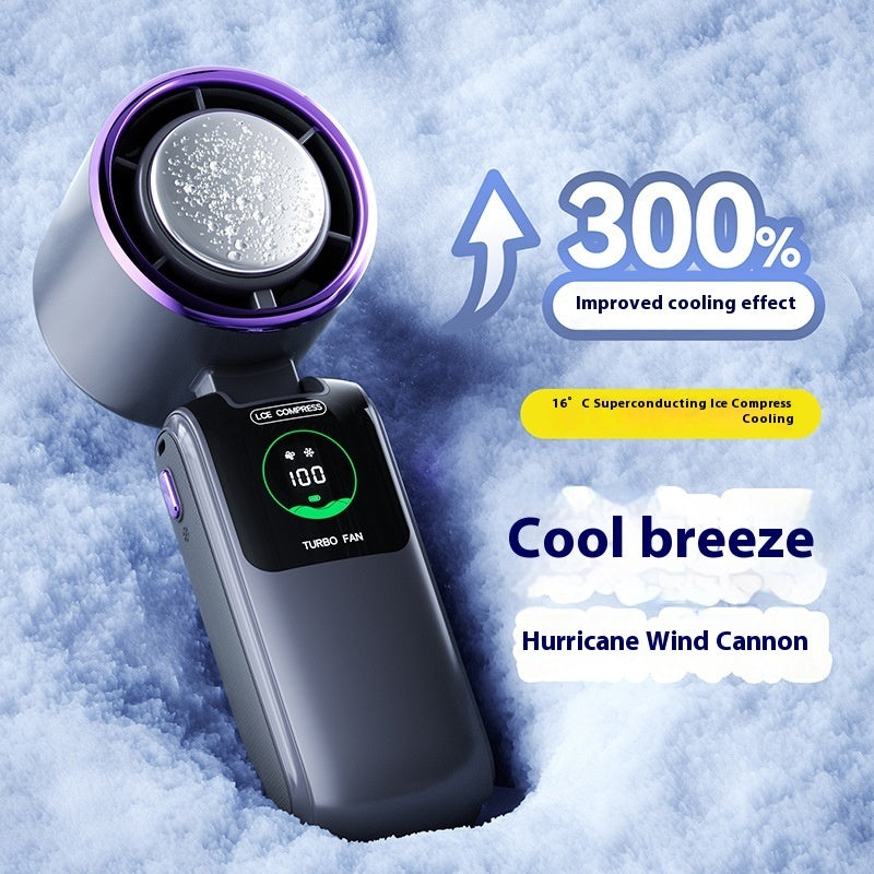 Ice Pack High-Speed Handheld and Hanging Neck Electric Fan