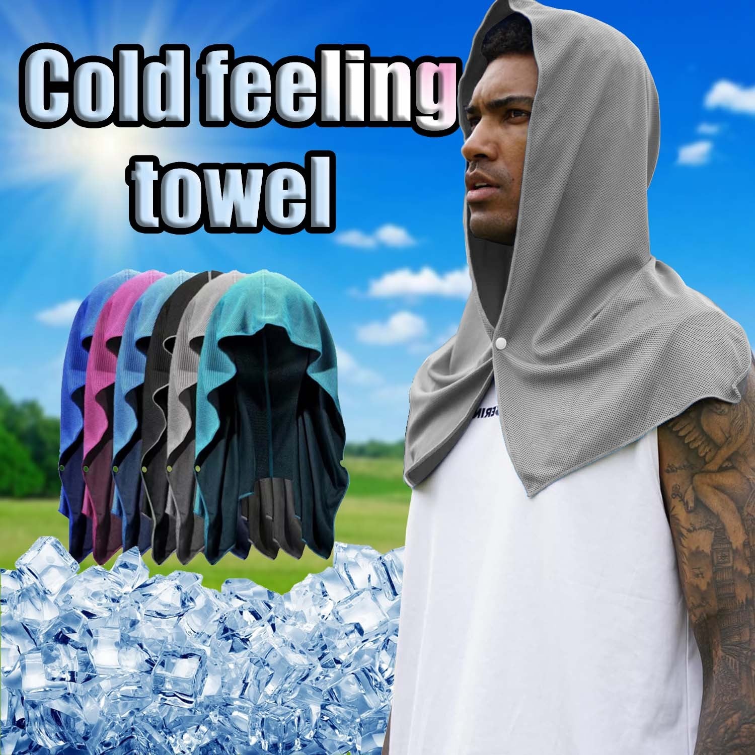 Quick Drying Sports U-shaped Hoodie Cooling Towel
