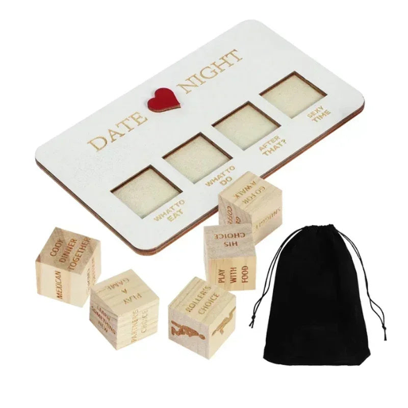 Wooden Date Night Ideas Game Dice Romantic Couple