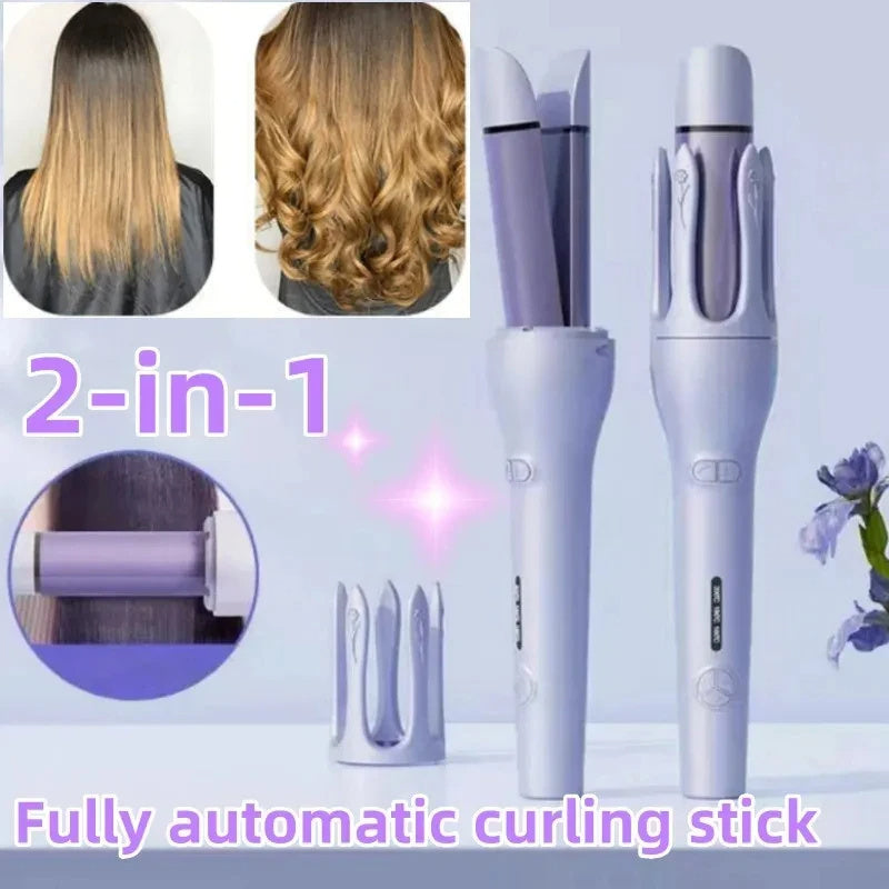 2 In 1 Automatic Hair Curler Negative Ion Electric Ceramic Straightener