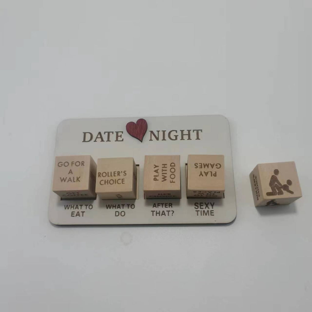 Wooden Date Night Ideas Game Dice Romantic Couple