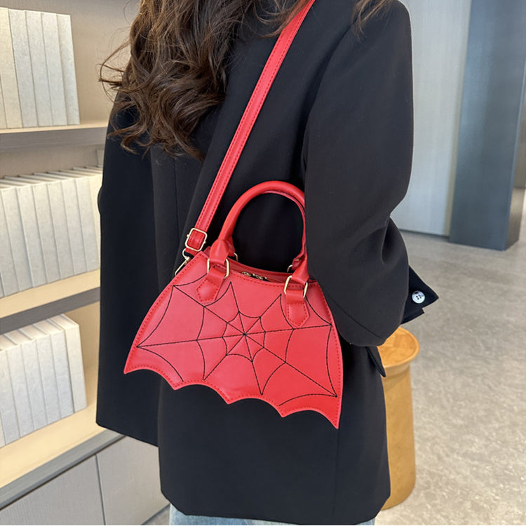 Halloween Spider Web Shoulder Bag With Handle