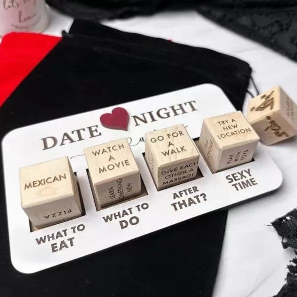 Wooden Date Night Ideas Game Dice Romantic Couple