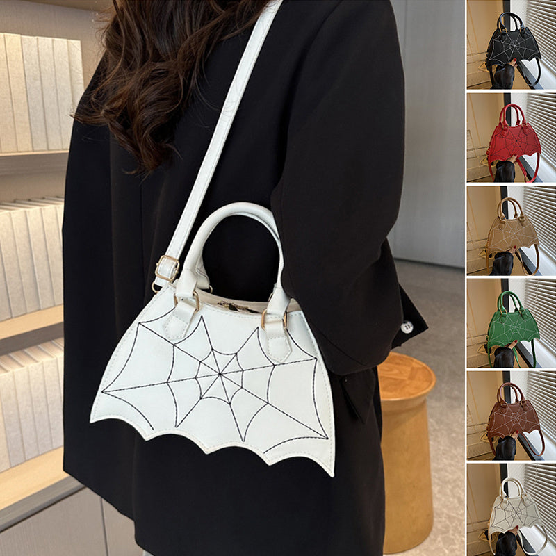 Halloween Spider Web Shoulder Bag With Handle