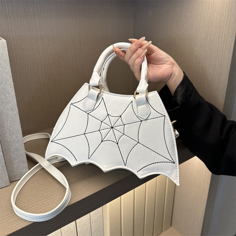 Halloween Spider Web Shoulder Bag With Handle