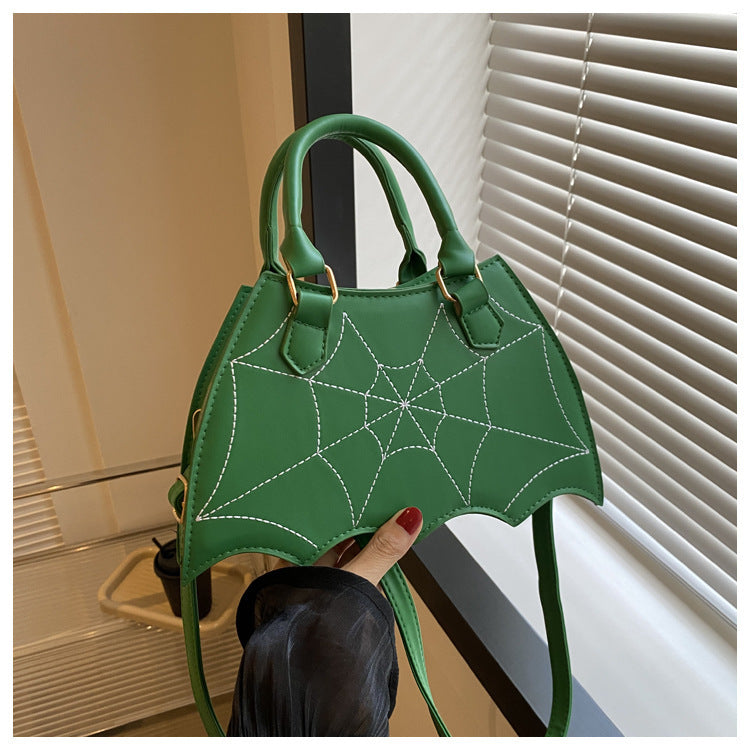 Halloween Spider Web Shoulder Bag With Handle