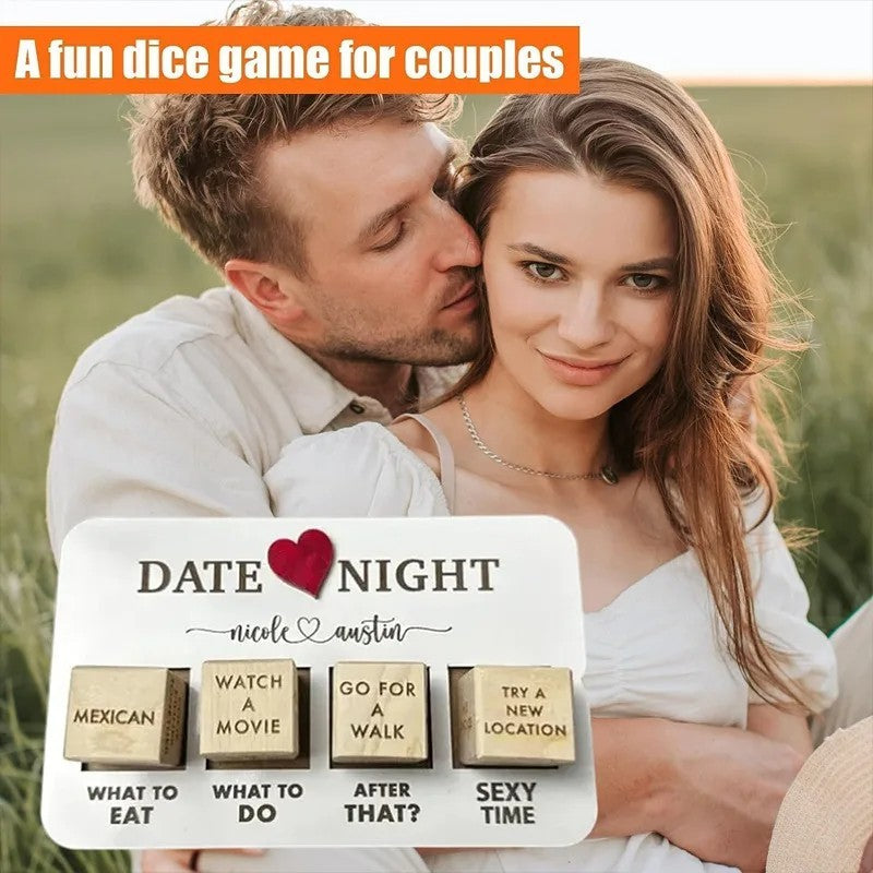 Wooden Date Night Ideas Game Dice Romantic Couple