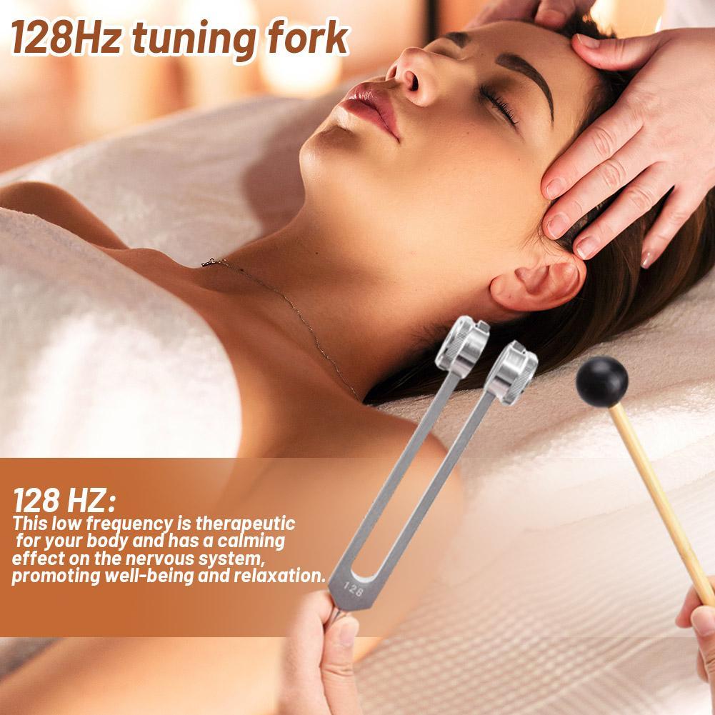 128 Hz Weighted Bio-Acoustic Tuning Fork For Healing Chakra,Sound Therapy,Relieve Stress